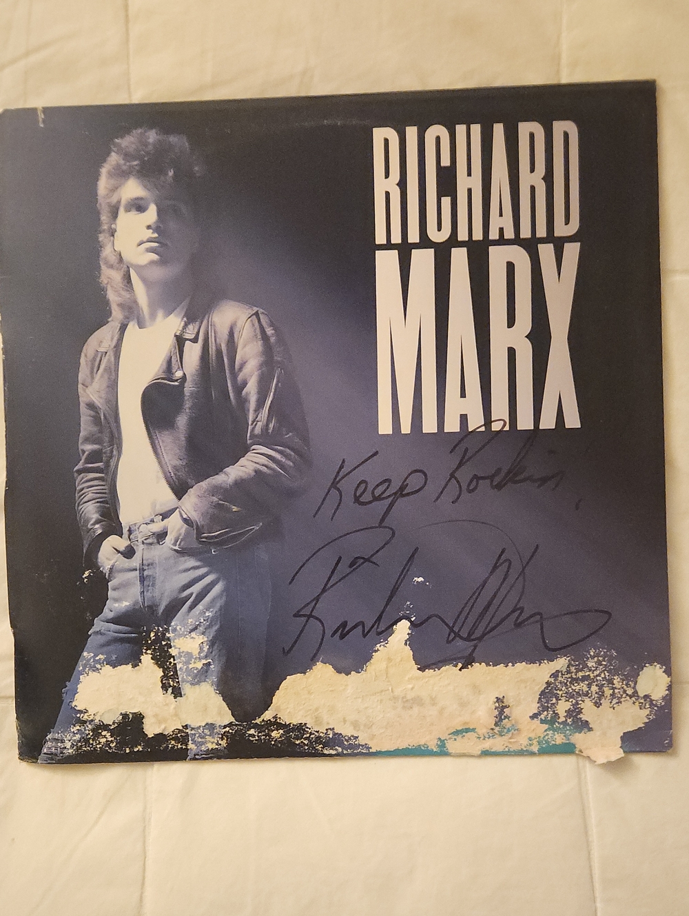 AUTOGRAPHED Richard Marx Vintage Vinyl NEVER PLAYED! sorry Cover Damaged.